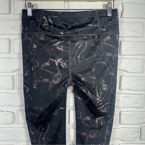 Athleta Velocity Stash Pocket Marble 7/8 Tight Size Medium - Picture 7 of 14